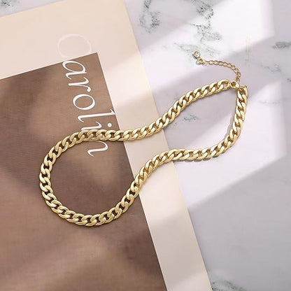 Omare | 18K Gouden Grove Cubaanse Schakelketting